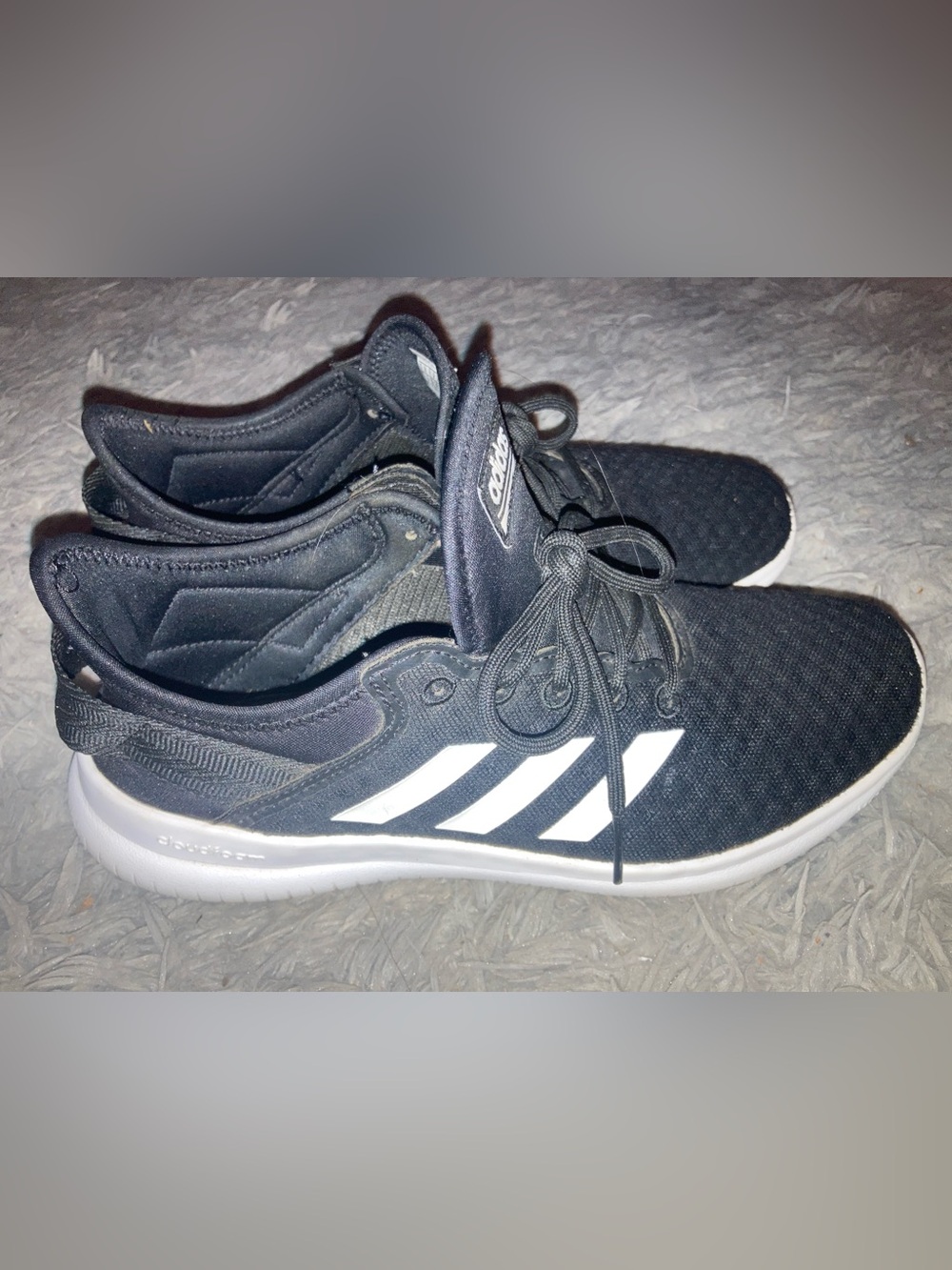 Adidas Women’s Black and White Athletic Sneakers